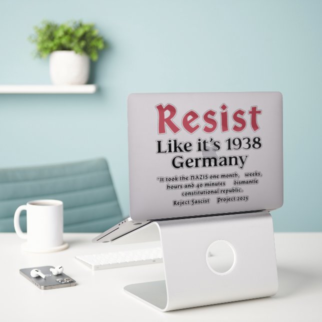 Pegatina Resist Like It's 1938 Alemania (Ordenado portátil  en el escritorio)