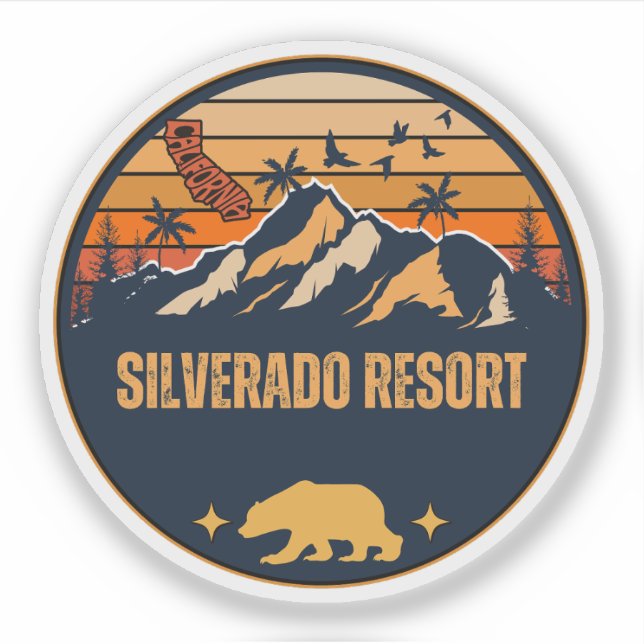 Pegatina Resort Silverado, California (Anverso)
