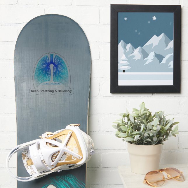 Pegatina Respira y Sigue Creyendo  (snowboard)