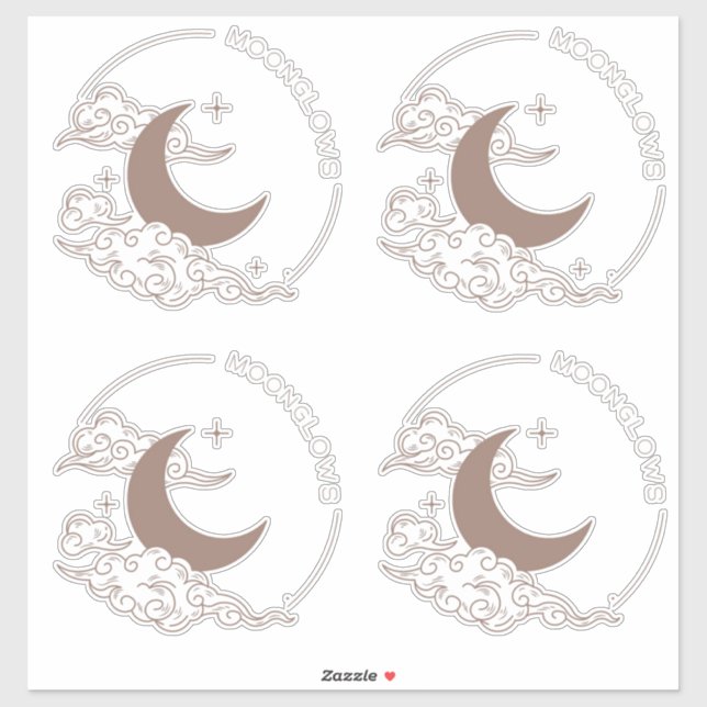 Pegatina Resplandores lunares (Hoja)