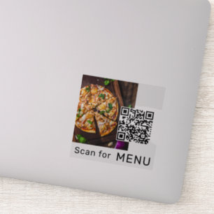 Pegatina Restaurante QR Code Scan para la foto del menú