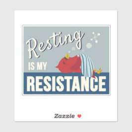 Pegatina Resting is My Resistance Compact Rectangle