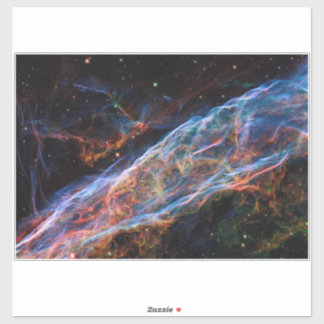 Pegatina Restos de Supernova de la Nebulosa del Velo Telesc