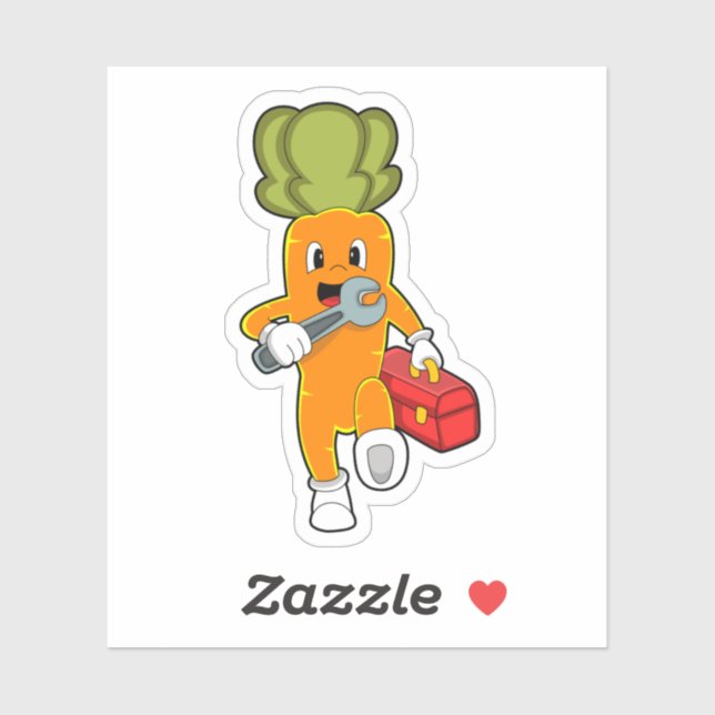 Pegatina Restringir como mecánico con caja de herramientas (Hoja)