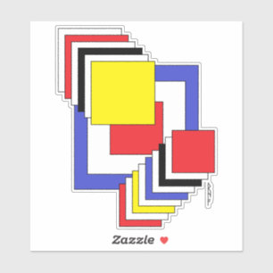 Pegatina Resumen de cuadrados