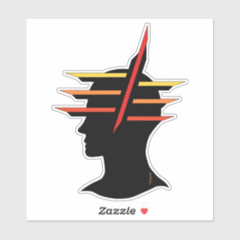 Pegatina Resumen de la cabeza