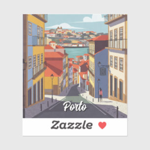 Pegatina Resumen de viajes de Porto Portugal