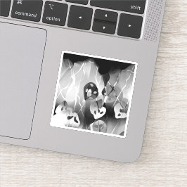 Pegatina Resumen Moderno De Blanco Y Negro