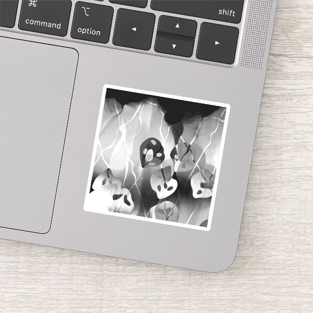 Pegatina Resumen Moderno De Blanco Y Negro (Detalle)