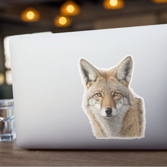 Pegatina Retrato animal de Cabeza de Coyote (Subido por el creador)