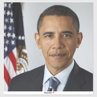Pegatina Retrato de Barack Obama en la Casa Blanca