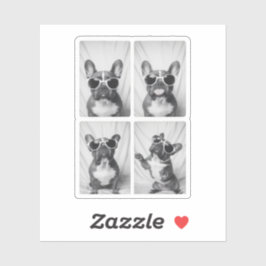 Pegatina Retrato de Bulldog francés