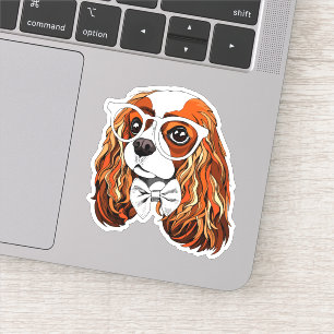 Pegatina Retrato de Cavalier King Charles Spaniel