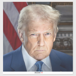 Pegatina Retrato de Donald Trump, presidente de Estados Uni