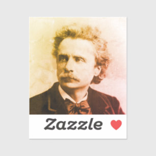 Pegatina Retrato de Edvard Grieg