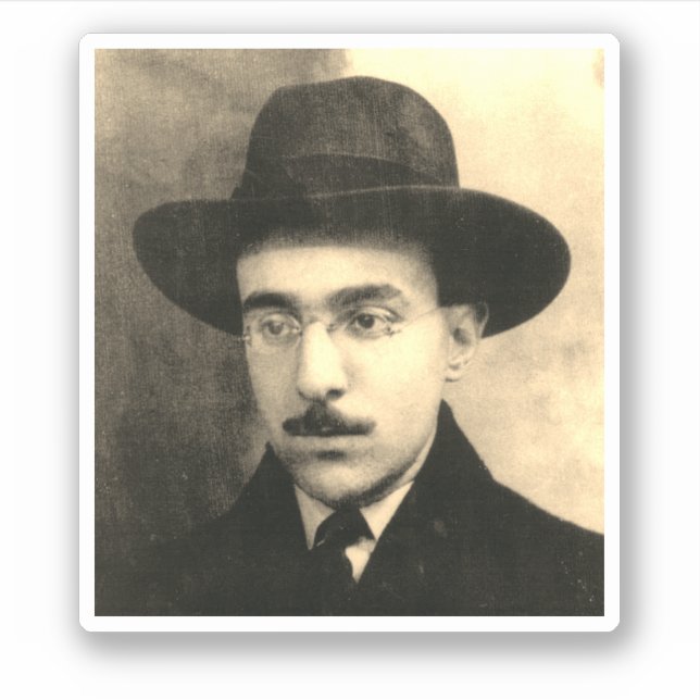 Pegatina Retrato de Fernando Pessoa (Anverso)
