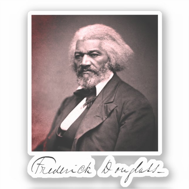Pegatina Retrato de Frederick Douglass (Anverso)