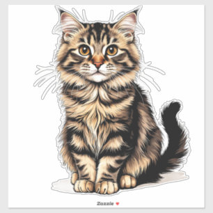 Pegatina Retrato de gato en primer plano