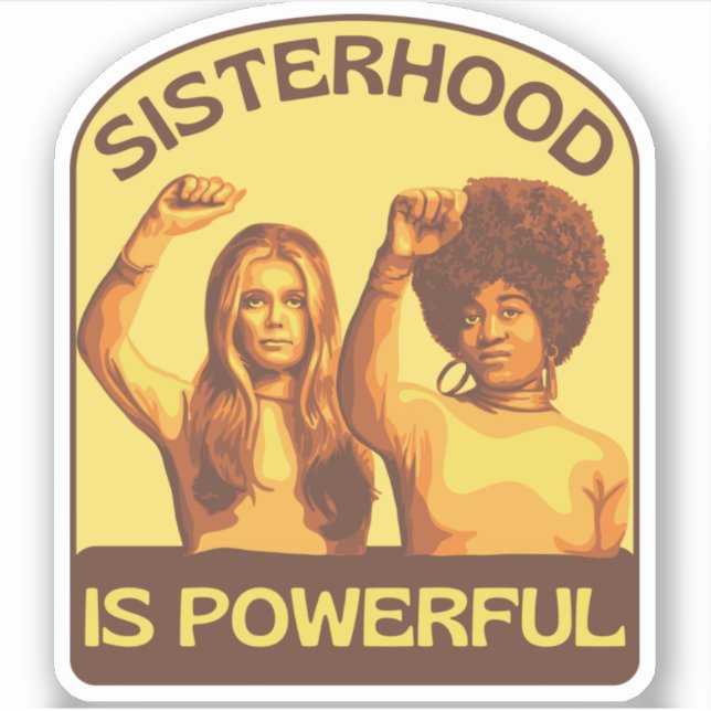 Pegatina Retrato de Gloria Steinem y Angela Davis (Anverso)