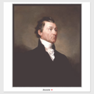 Pegatina Retrato de James Monroe, primer presidente norteam