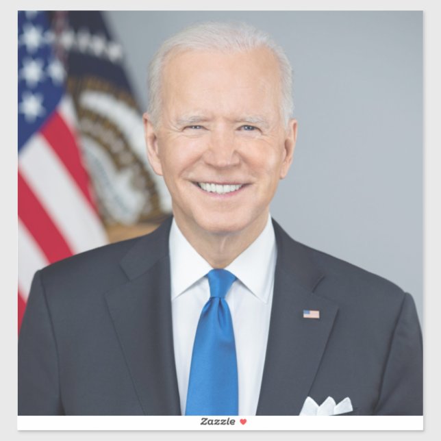 Pegatina Retrato de la Casa Blanca del presidente Joe Biden (Hoja)