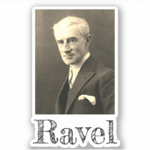Pegatina Retrato de Maurice Ravel (c. 1925)