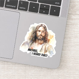Pegatina Retrato de personalizable Jesús - Oí eso