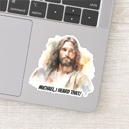 Pegatina Retrato de personalizable Jesús - Oí eso