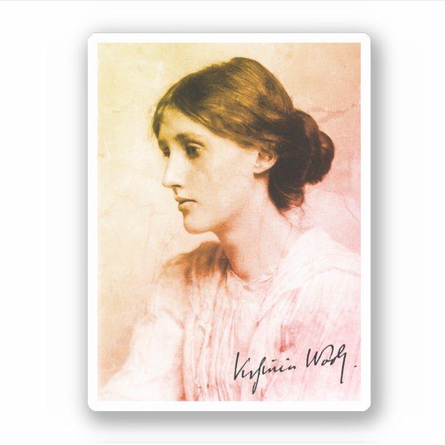 Pegatina Retrato de Virginia Woolf, 1902 (Anverso)