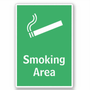 Pegatina Retrato de zona de fumadores