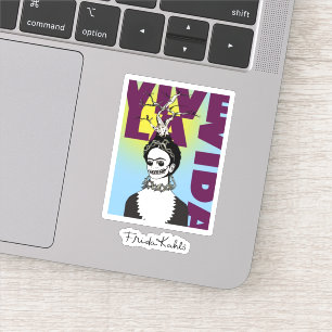Pegatina Retrato del arte pop de Frida Kahlo