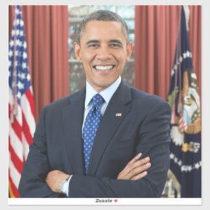 Pegatina Retrato del Despacho Oval, Obama Barack Presidente