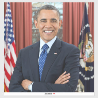 Pegatina Retrato del Despacho Oval, Obama Barack Presidente