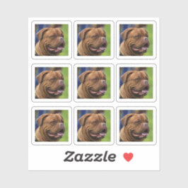 Pegatina Retrato fotográfico de perro DIY