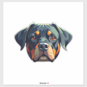 Pegatina Retrato moderno de Rottweiler - Estilo de perro ve