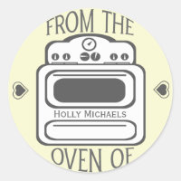 Pegatina retro blanco personalizado