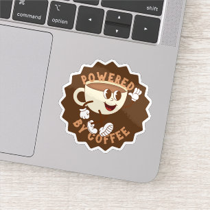 Pegatina Retro con Energía de Café
