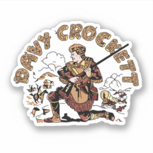Pegatina Retro Davy Crockett