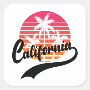 Pegatina Retro de California