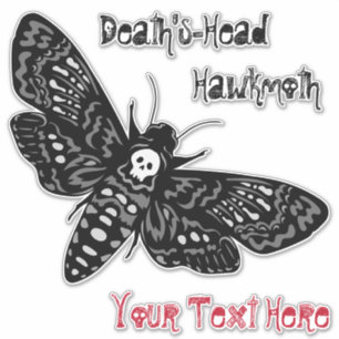 Pegatina Retro de cráneo siniestro Hawkmoth de cabeza de mu