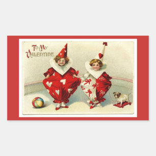 Pegatina RETRO de la TARJETA DEL DÍA DE SAN