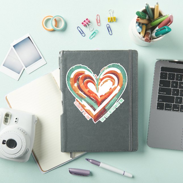 Pegatina Retro en forma de corazón (Funda para iPad)