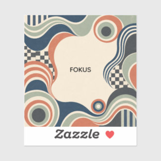 Pegatina Retro Focus Vinyl-Sticker – 70er Geometrie
