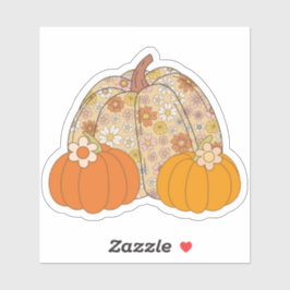 Pegatina Retro, Girly Pumpkins