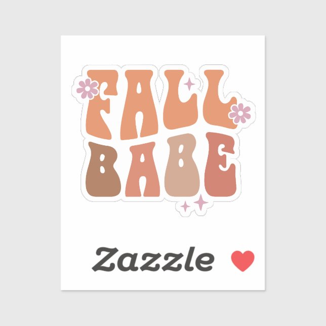 Pegatina Retro Groovy Fall Babe (Hoja)