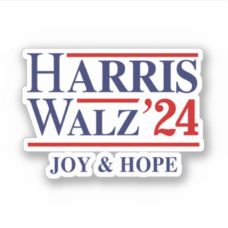 Pegatina Retro Harris Walz '24 - Alegría y esperanza