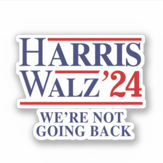 Pegatina Retro Harris Walz '24 - No vamos a volver