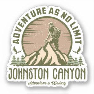 Pegatina Retro Johnston Canyon Hike