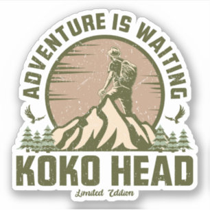 Pegatina Retro Koko Head Hike