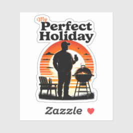 Pegatina Retro mi perfecto texto oscuro de vacaciones